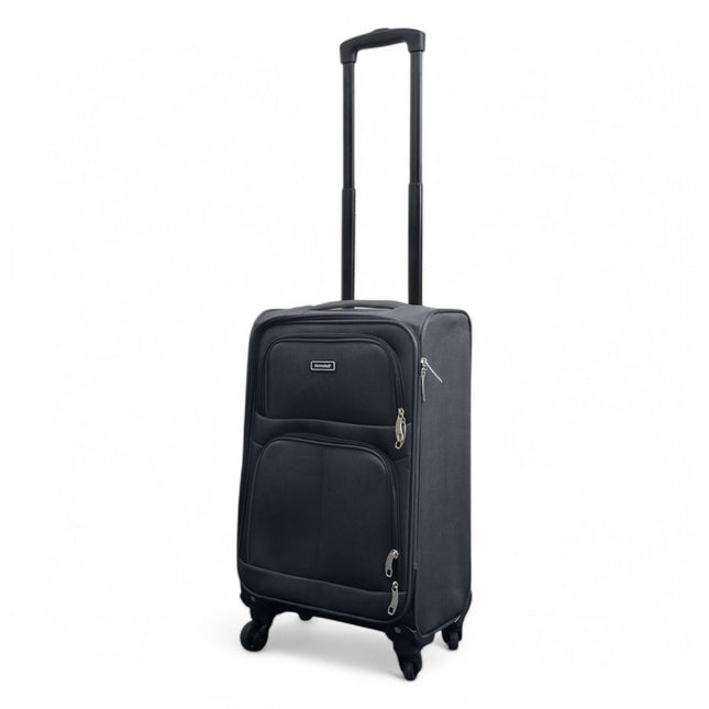 Expandable Soft Shell 4 Wheel Luggage Travel Cabin Suitcase Set Holiday Bags