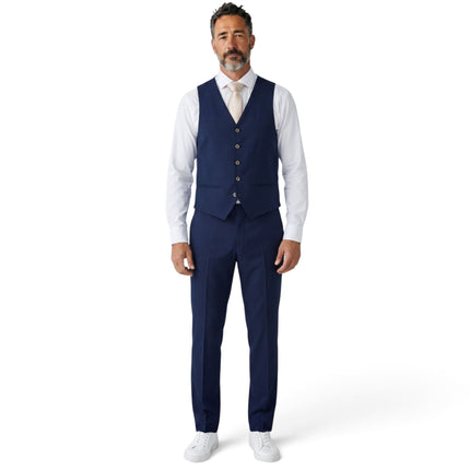 Men's Navy 3 Piece Tailored Fit Formal Suit - Belmont