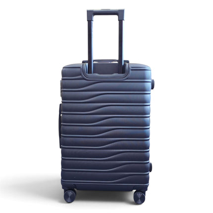 Hardshell Black Suitcase Set Robust 8 Wheel Luggage Cabin Case Bag