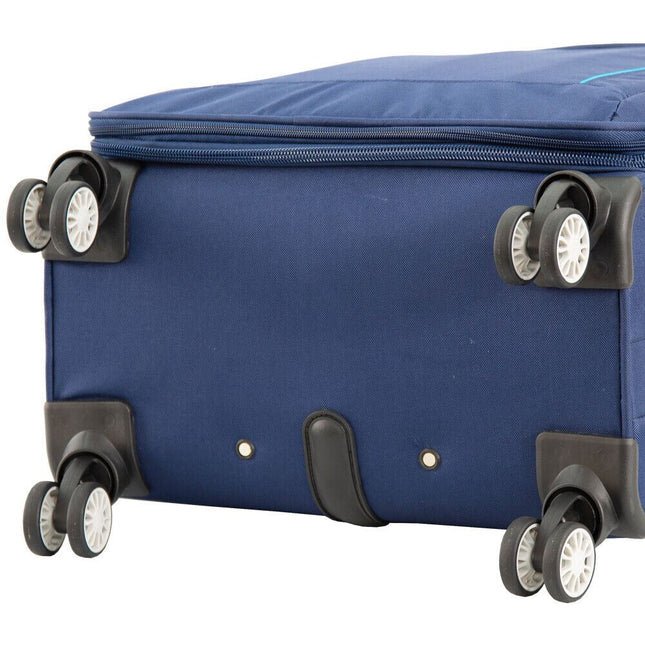 Lightweight Soft Casing Cabin Suitcase 8 Wheel Luggage Travel