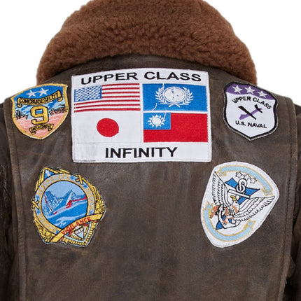 Women's A2 Top Gun Leather Bomber Jacket-Sunbury
