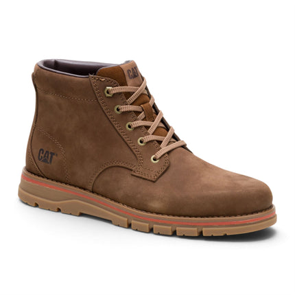 Caterpillar (CAT) Men's Water-Resistant Bison Brown Leather Ankle Boots - Estimate Chukka