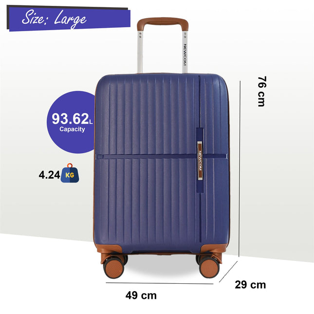 Strong Hard Shell Suitcase Set 8 Wheel Cabin Luggage Holiday Travel Case
