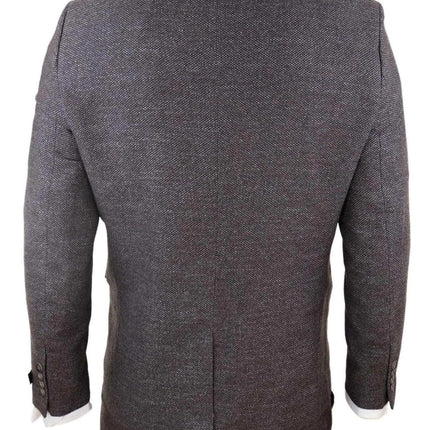 Mens Brown Wool 3 Piece Suit Double Breasted Tweed Peaky Blinders 1920