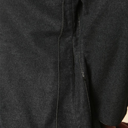 Men's Black Hooded Moroccan Thobe Djellaba Jubba Robe Eid