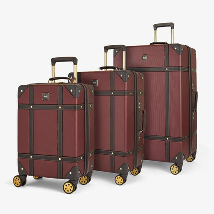 Vintage Hard Shell  Luggage Trunk Suitcase Set
