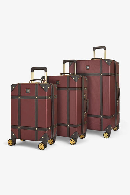 Vintage Hard Shell  Luggage Trunk Suitcase Set