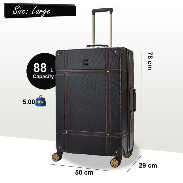 Vintage Hard Shell  Luggage Trunk Suitcase Set