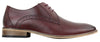 Mens Classic Oxford Brogue Derby Shoes In Cherry Leather