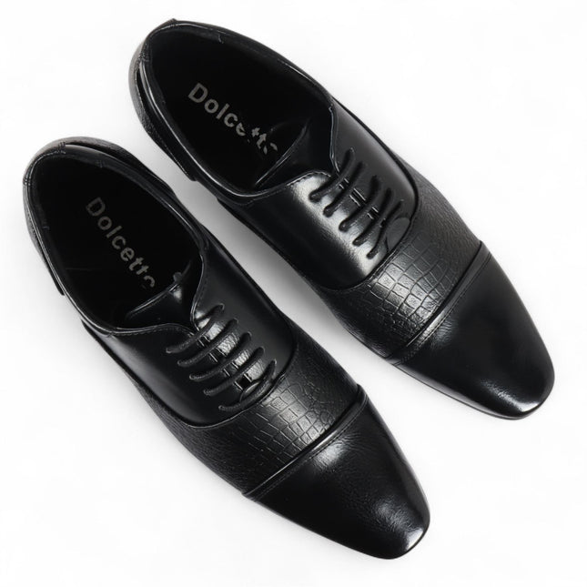 Men's Black Classic Lace-Up Brogue Formal Shoes