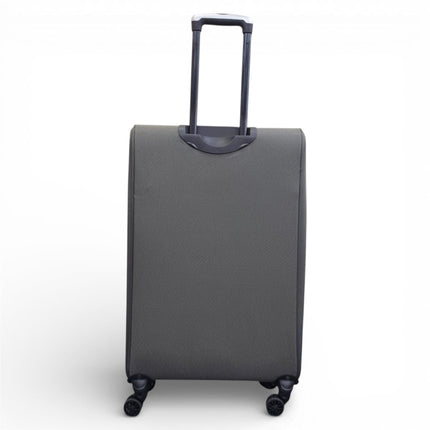 Soft Shell Lightweight Nylon Suitcase Set 4 Wheel Travel Case Holiday Bags