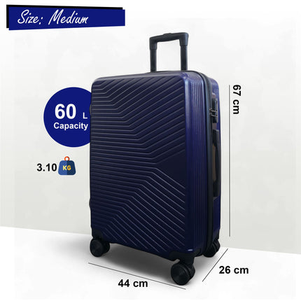 Hardshell Suitcase Set Robust 8 Wheel Cabin Luggage Case Bag