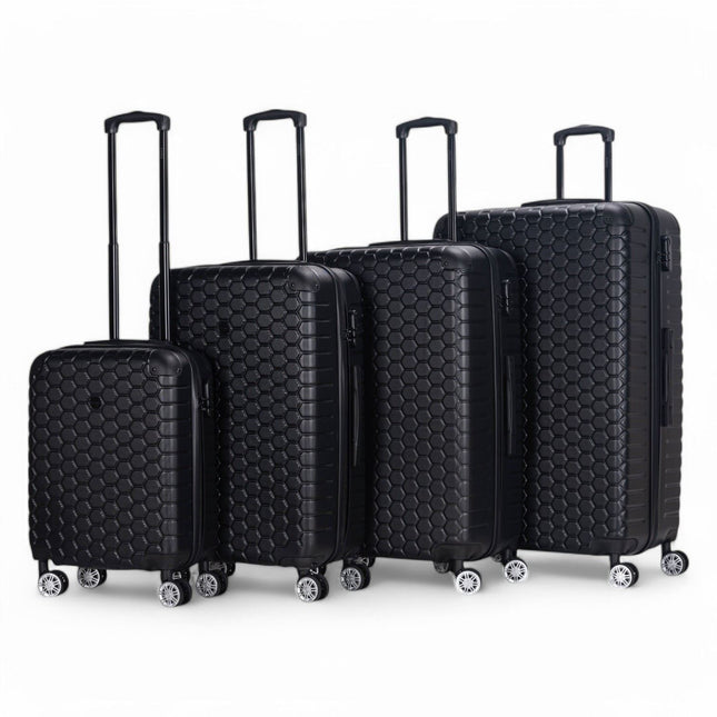 Hard Shell ABS 8 Wheel Luggage Travel Cabin Holiday Bags Suitcase Set