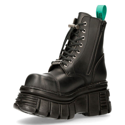 New Rock Vegan Leather Combat Platform Boots- M-NEWMILI083-VS2