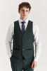 Men's Green Suit Waistcoat Prince Of Wales Formal Waistcoat