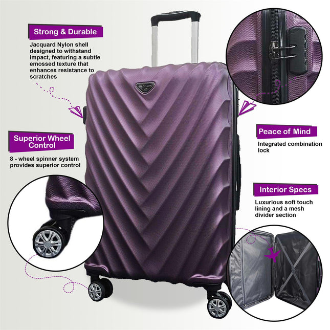 Strong Hard shell Suitcase 4 Wheel ABS Lightweight Cabin Luggage