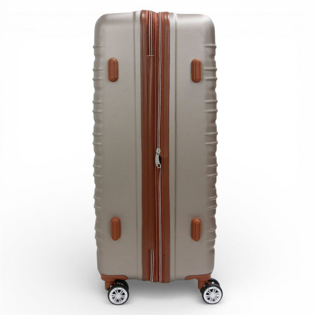 Expandable Hard Shell ABS Suitcase Set 8 Wheel Robust Travel Case Holiday Luggage
