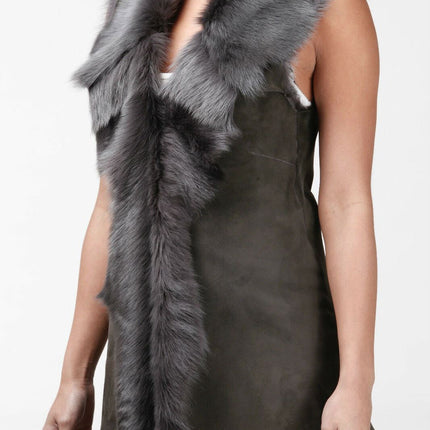 Women's Toscana Sheepskin Long Gilet-Sorocaba