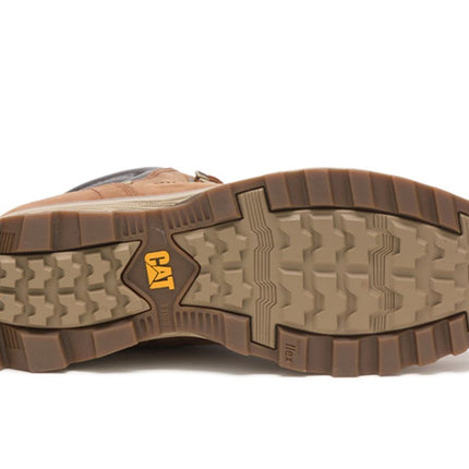 Caterpillar Mens Sire Waterproof Brown Sugar Leather Cat Work Boots