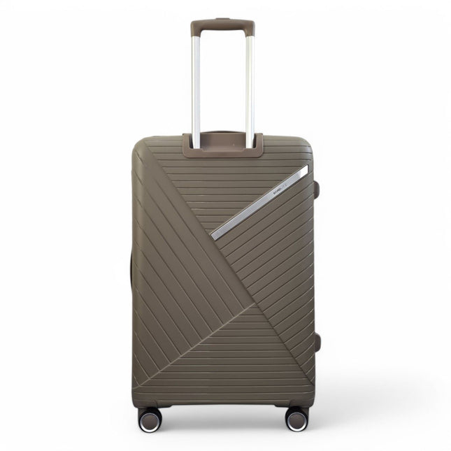 Robust PP Hard Shell 8 Wheels Luggage Travel Holiday Cabin Suitcase Set