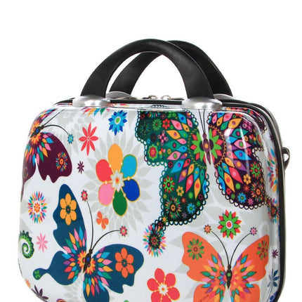 Hard Shell Printed Dual 4 Wheel Luggage Suitcase