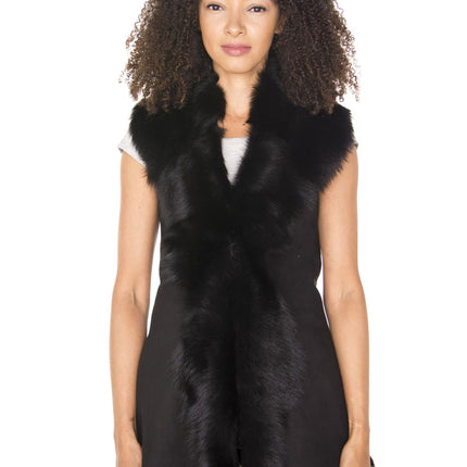 Women's Toscana Sheepskin Long Gilet-Sorocaba