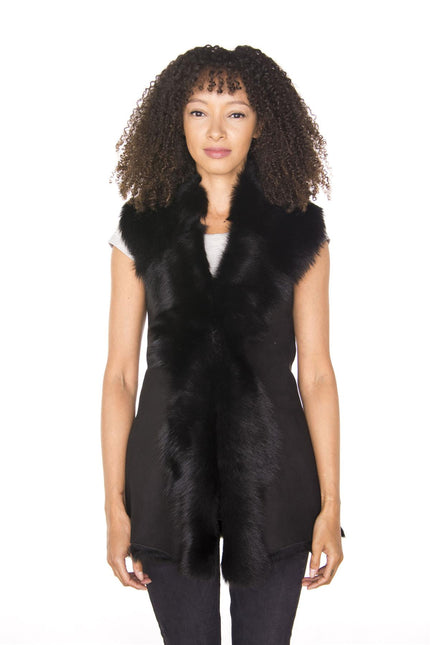Women's Toscana Sheepskin Long Gilet-Sorocaba