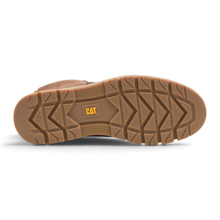 Caterpillar (CAT) Men's Water-Resistant Bison Brown Leather Ankle Boots - Estimate Chukka