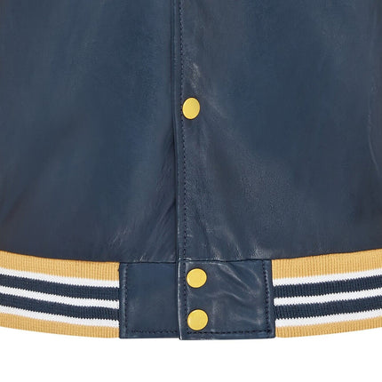 Mens Baseball Leather Letterman Bomber Jacket - Ashwood