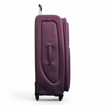 Soft Shell Lightweight Nylon Suitcase Set 4 Wheel Travel Case Holiday Bags