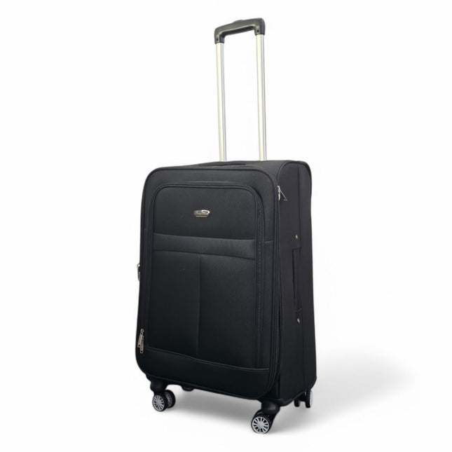 Expandable Soft Shell 8 Wheels Luggage Travel Cabin Suitcase Set