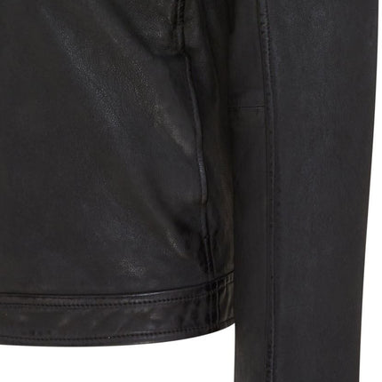 Men's Black Lamb Leather Biker Zipped Vintage Jacket