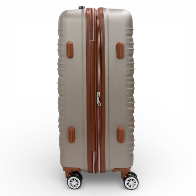 Expandable Hard Shell ABS Suitcase Set 8 Wheel Robust Travel Case Holiday Luggage
