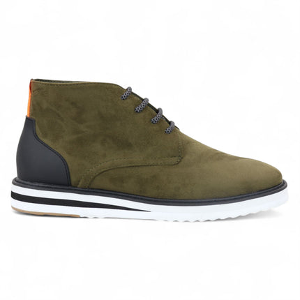 Men's Olive Suede Lace-Up Ankle Desert Boots