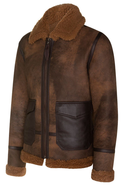 Mens Antique B3 Sheepskin Jacket-Aviles