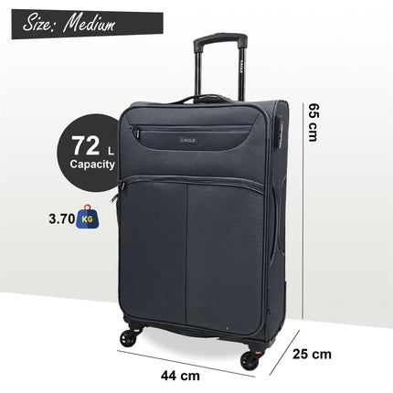 Lightweight Soft Suitcase Luggage Travel TSA Set