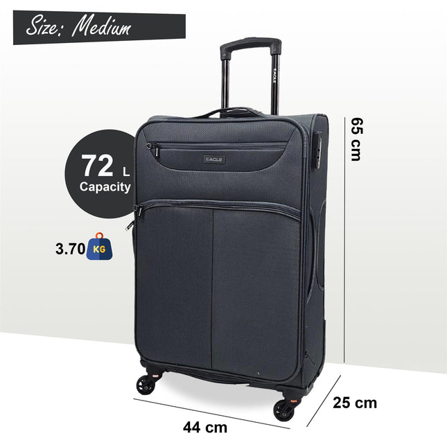 Lightweight Soft Suitcase Luggage Travel TSA Set