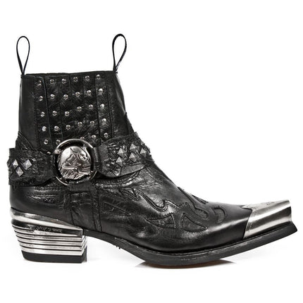 New Rock Black Metal Gothic Ankle Boots - 7950P-S1