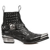 New Rock Black Metal Gothic Ankle Boots - 7950P-S1