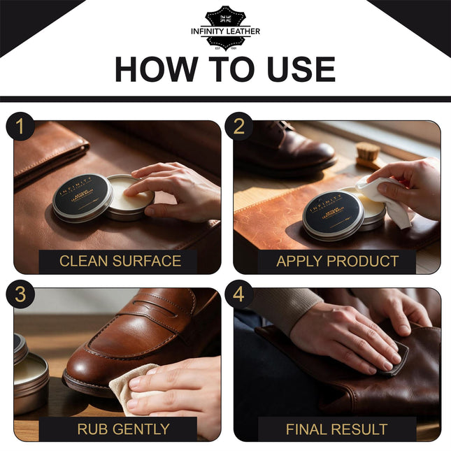 Leather Balm & Nylon Brush Leather Care Set
