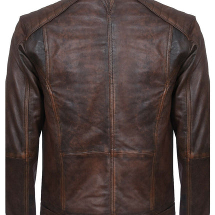 Men's Vintage Leather Biker Jacket-Cape Town