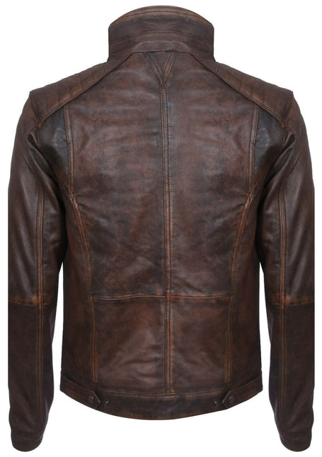 Men's Vintage Leather Biker Jacket-Cape Town