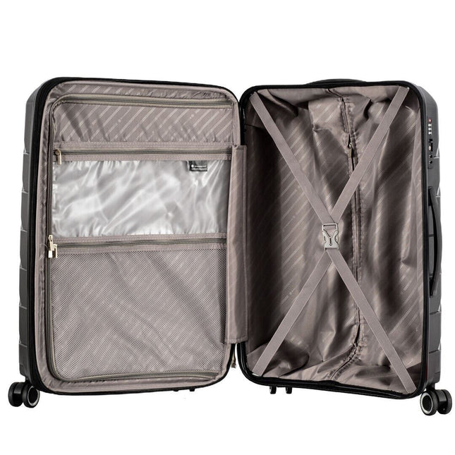 Dual 4 Wheel Hard Shell Strong Luggage Suitcase