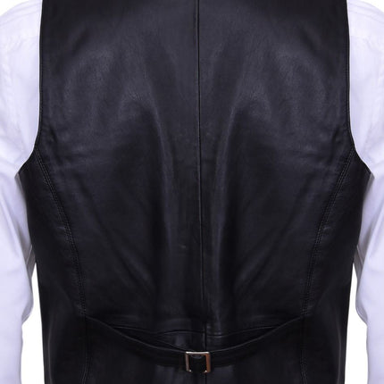 Mens Classic Leather Waistcoat-Chester