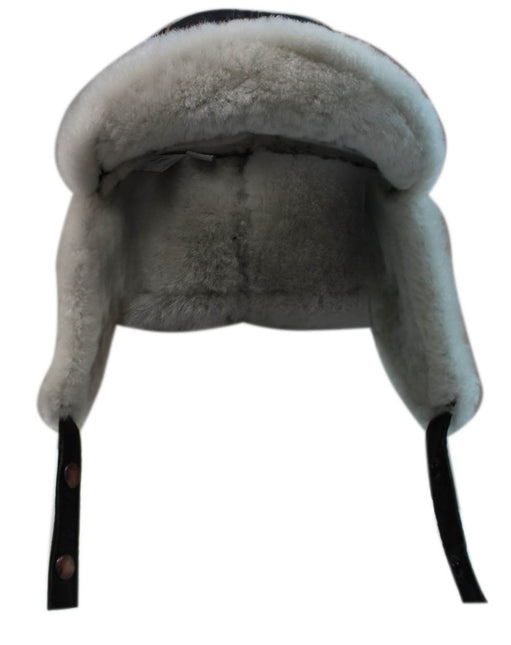 Men's B3 Brown Cream RAF Aviator Sheepskin B-55 WW2 Trapper Flying Hat