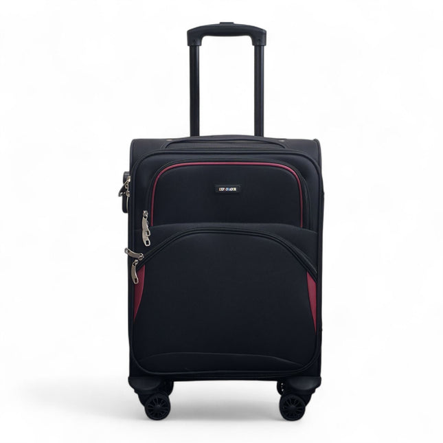 Expandable Soft 8 Wheel Lightweight Suitcase Luggage Travel Bags Set