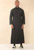 Men's Black Thobe Arab Saudi Emirati Islamic Clothing Jubba Robe