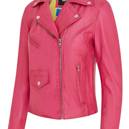 Women's Classic Brando Biker Leather Jacket - Broome