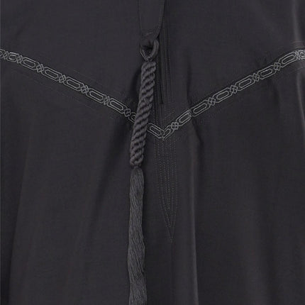 Kids Boys Ramadan Eid Charcoal Grey Moroccan Jubba Robe Djellaba Thobe - K-TT008