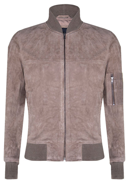 Mens Goat Suede MA-1 Bomber Jacket-Auckland
